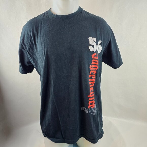 Jagermeister Mens XL Black Logo Graphic T Shirt Distressed Bar Promo Alcohol Gen - Picture 1 of 7